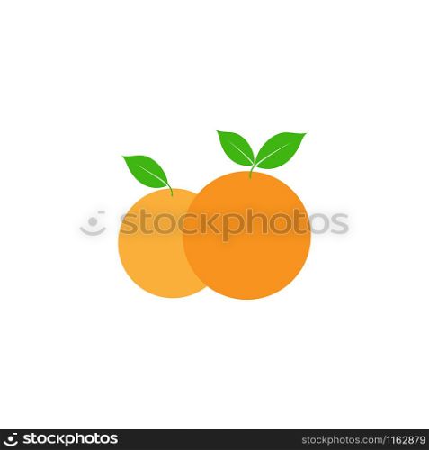Orange fruit clip art graphic design template vector isolated