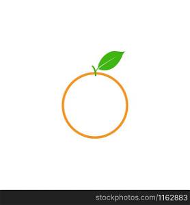 Orange fruit clip art graphic design template vector isolated