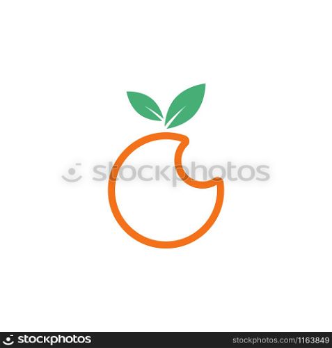 Orange fruit graphic design template vector isolated