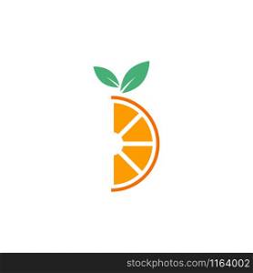 Orange fruit graphic design template vector isolated