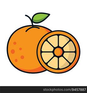 Orange fruit icon vector modern stylish for design and print