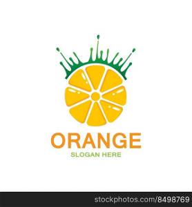 orange fruit logo icon vector. plant inspiration, illustration