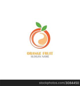 Orange Fruit logo simple creative template icon design