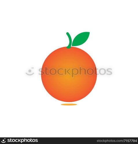 orange fruit logo vector