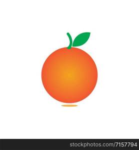 orange fruit logo vector