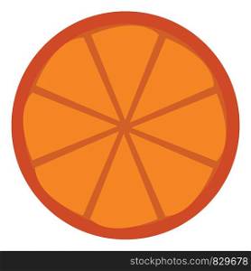 Orange fruit ready to serve vector or color illustration