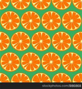 Orange fruit seamless pattern background. Vector illustration.
