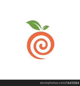 orange fruit vector logo illustration concept design template