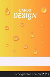 Orange gradient vector card design template. Poster with flat illustrations and copy space for text. Postcard with simple background, promo placard. Advertising one page invitation. Orange gradient vector card design template