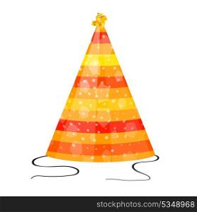 Orange hat for party on a white background