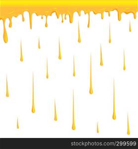 Orange honey background. Honey drops. Vector illustration.