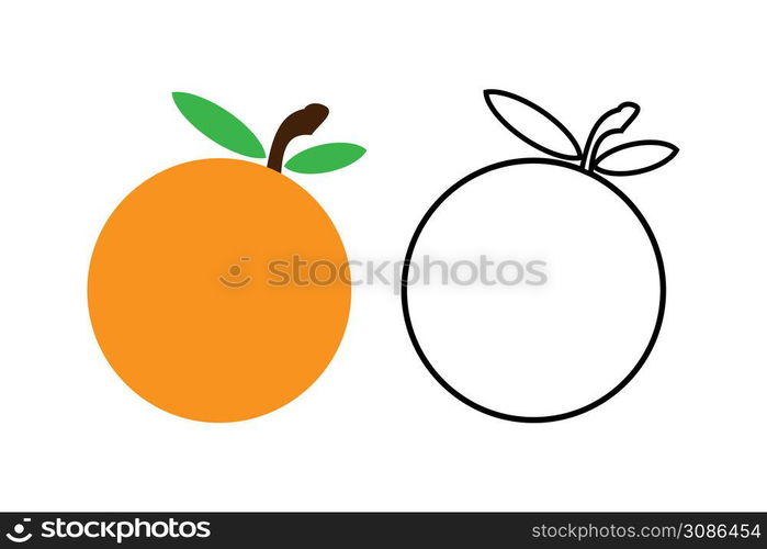 Orange icon. Citrus fruit illustration symbol. Sign sweet vitamin food vector neumorphism.