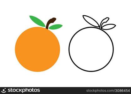 Orange icon. Citrus fruit illustration symbol. Sign sweet vitamin food vector neumorphism.
