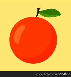 Orange icon. Flat illustration of orange vector icon for web design. Orange icon, flat style