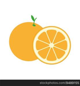 Orange icon. Fruit citrus with pieces or slices. Vector illustration. Eps 10. Stock image.. Orange icon. Fruit citrus with pieces or slices. Vector illustration. Eps 10.