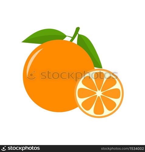 Orange icon isolated on white background. Vector illustration