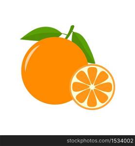 Orange icon isolated on white background. Vector illustration