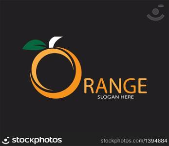 Orange icon logo template vector