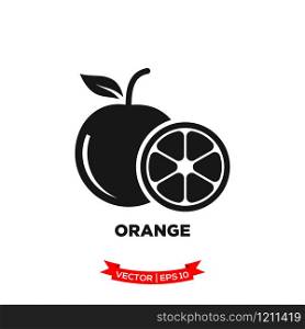 orange icon vector logo template