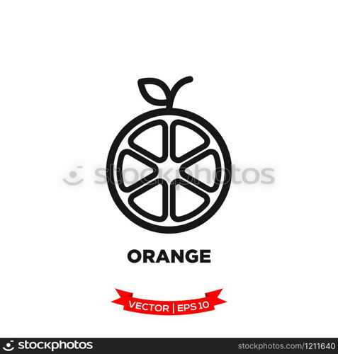 orange icon vector logo template