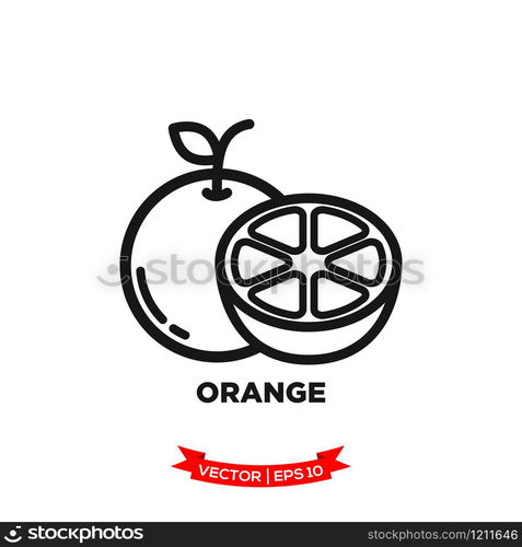 orange icon vector logo template