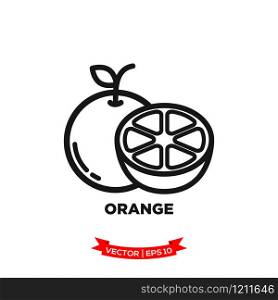orange icon vector logo template