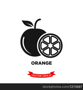 orange icon vector logo template