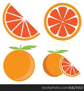 orange icon vector template illustration logo design