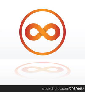 orange infinity symbol vector illustration