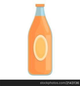 Orange juice bottle icon cartoon vector. Fruit glass. Fresh food. Orange juice bottle icon cartoon vector. Fruit glass