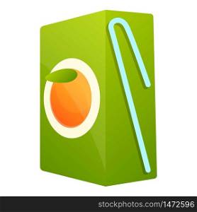Orange juice icon. Cartoon of orange juice vector icon for web design isolated on white background. Orange juice icon, cartoon style
