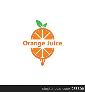 orange juice logo icon vector template design
