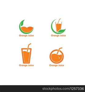 orange juice logo icon vector template design
