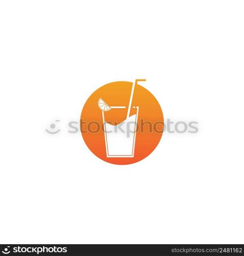 orange juice logo vector illustration design template.