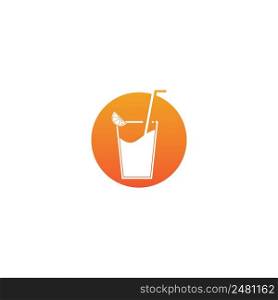 orange juice logo vector illustration design template.