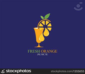 Orange juice logo vector template