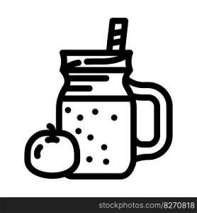 orange juice smoothie drink line icon vector. orange juice smoothie drink sign. isolated contour symbol black illustration. orange juice smoothie drink line icon vector illustration