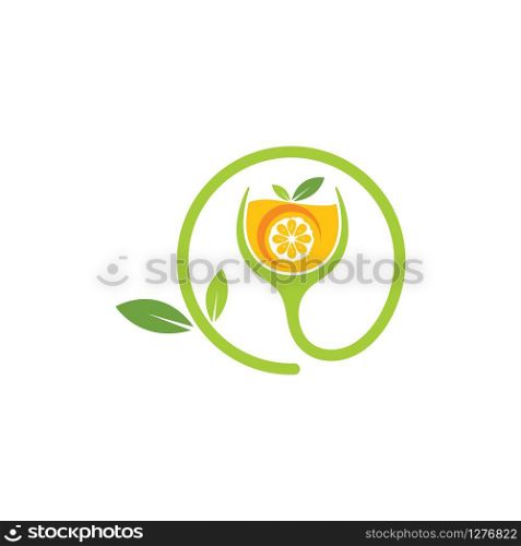orange juice vector illustration design template