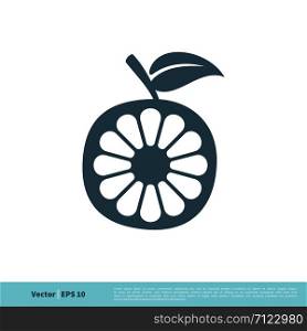 Orange Lemon Fruit Icon Vector Logo Template Illustration Design. Vector EPS 10.