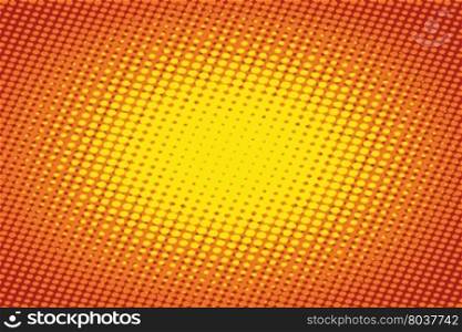 Orange light raster pop art retro background vector illustration.. Orange light raster pop art retro background
