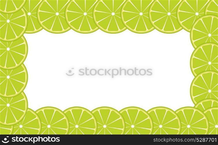 Orange (lime) frame vector illustration