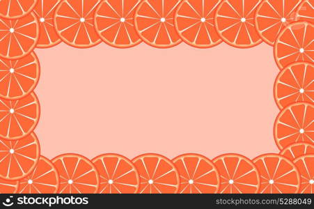 Orange (lime) frame vector illustration