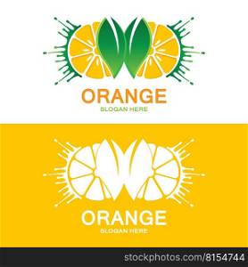 Orange Logo Design, Fresh Fruit Vector, Fruit Shop Fit Design, Banner Template, Orange Fruit Icon