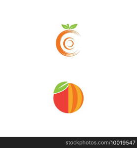 Orange logo design Vector icon illustration design