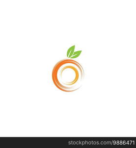 Orange logo design Vector icon illustration design