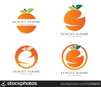 Orange logo design. Vector illustration