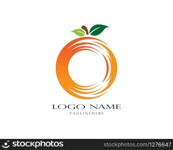 Orange logo design. Vector illustration