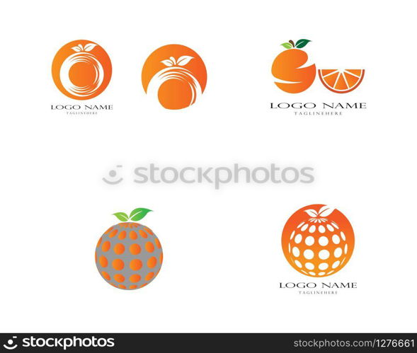 Orange logo design. Vector illustration