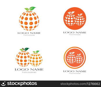 Orange logo design. Vector illustration