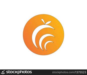 Orange logo design. Vector illustration